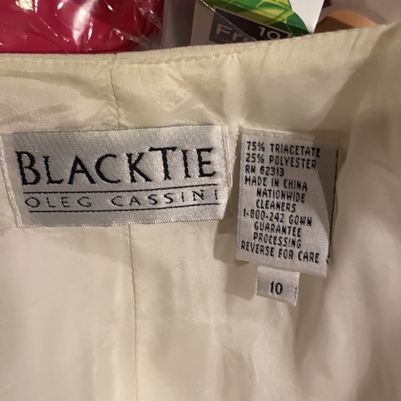 BLACKTIE Oleg Cassini, size 10, cream color, sequins - Picture 3 of 3
